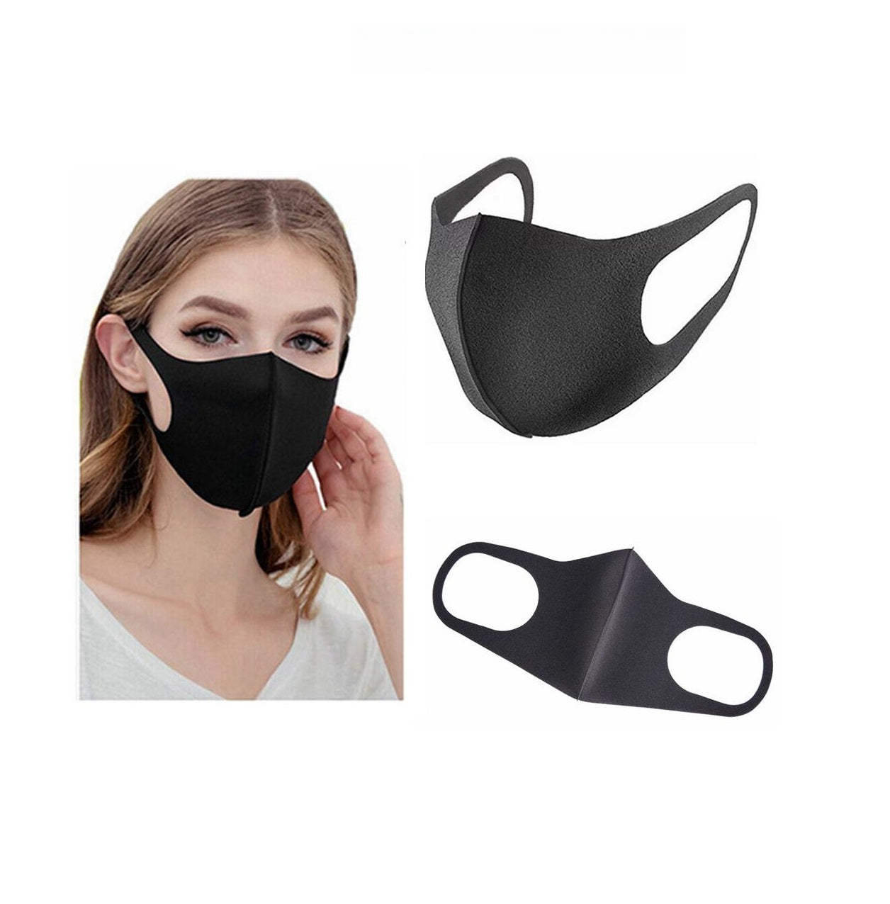 Washable Black Face Mask Reusable Unisex Face Protection Adults tradingmadeeasy.co.uk