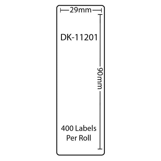 100 Rolls of Compatible Brother Labels DK-11201