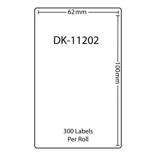 100 Rolls of Compatible Brother Labels DK-11202