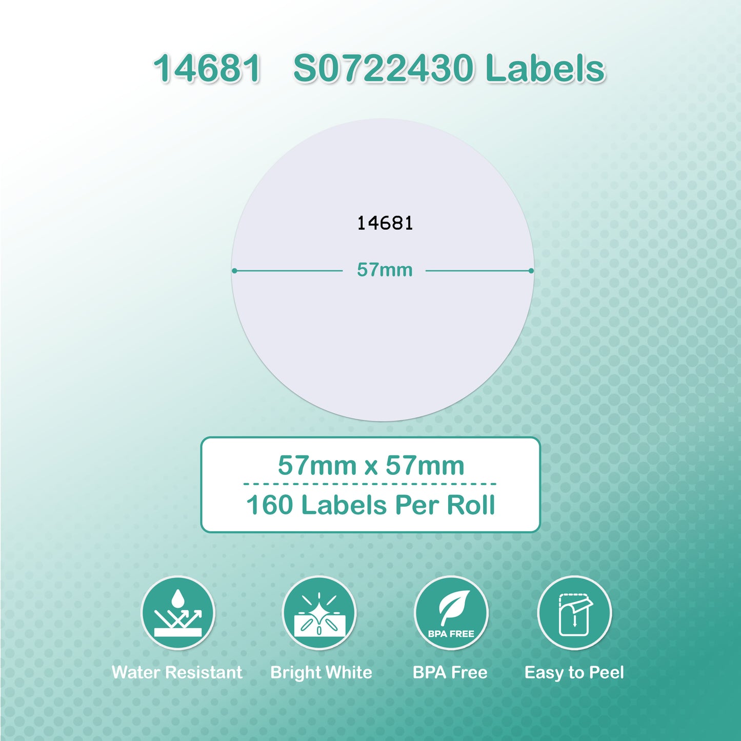 Dymo Compatible Labels 14681 (57mm)