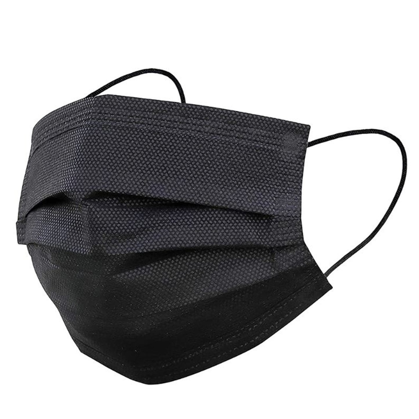 3 Ply Disposable Non-Surgical Face Mask Black (Pack of 10)