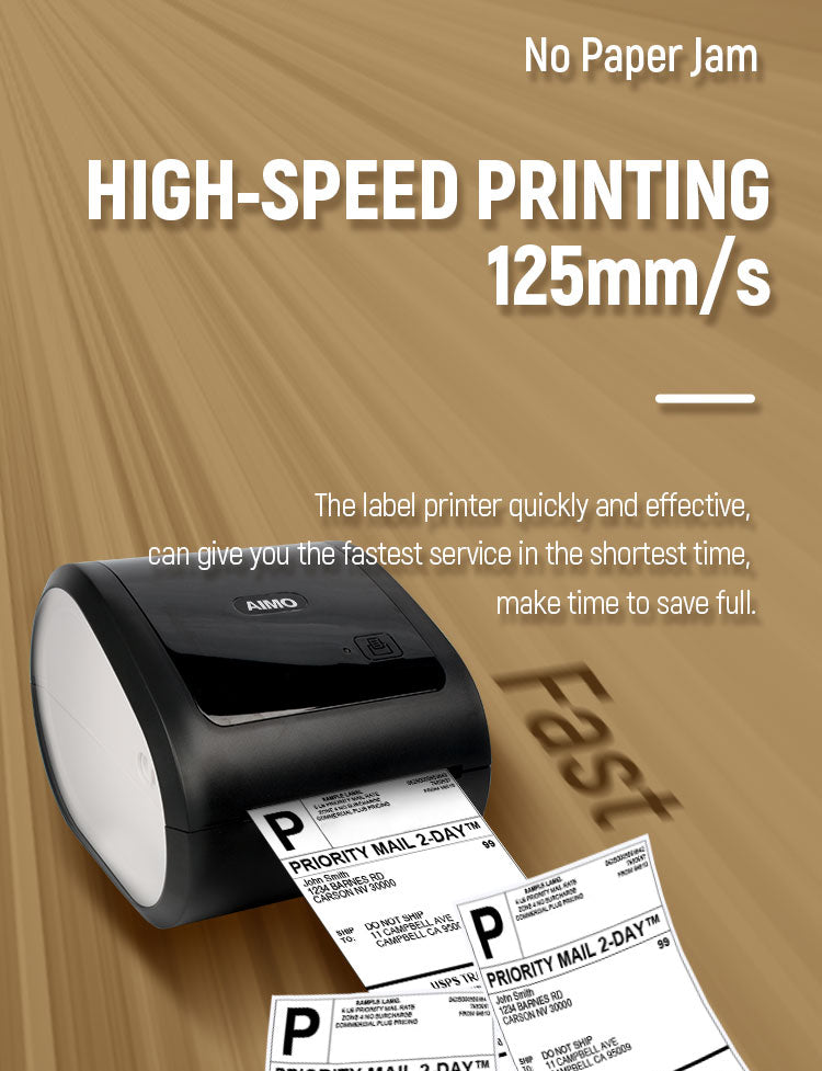 Aimo Bluetooth Thermal Label Printer 6XL Compatible With Amazon, Ebay, ETSY, Shopify, Royal Mail, Fedex, UPS, High Speed Machine For Online Sellers Labelling Large 6 X 4 Shipping Labels tradingmadeeasy.co.uk