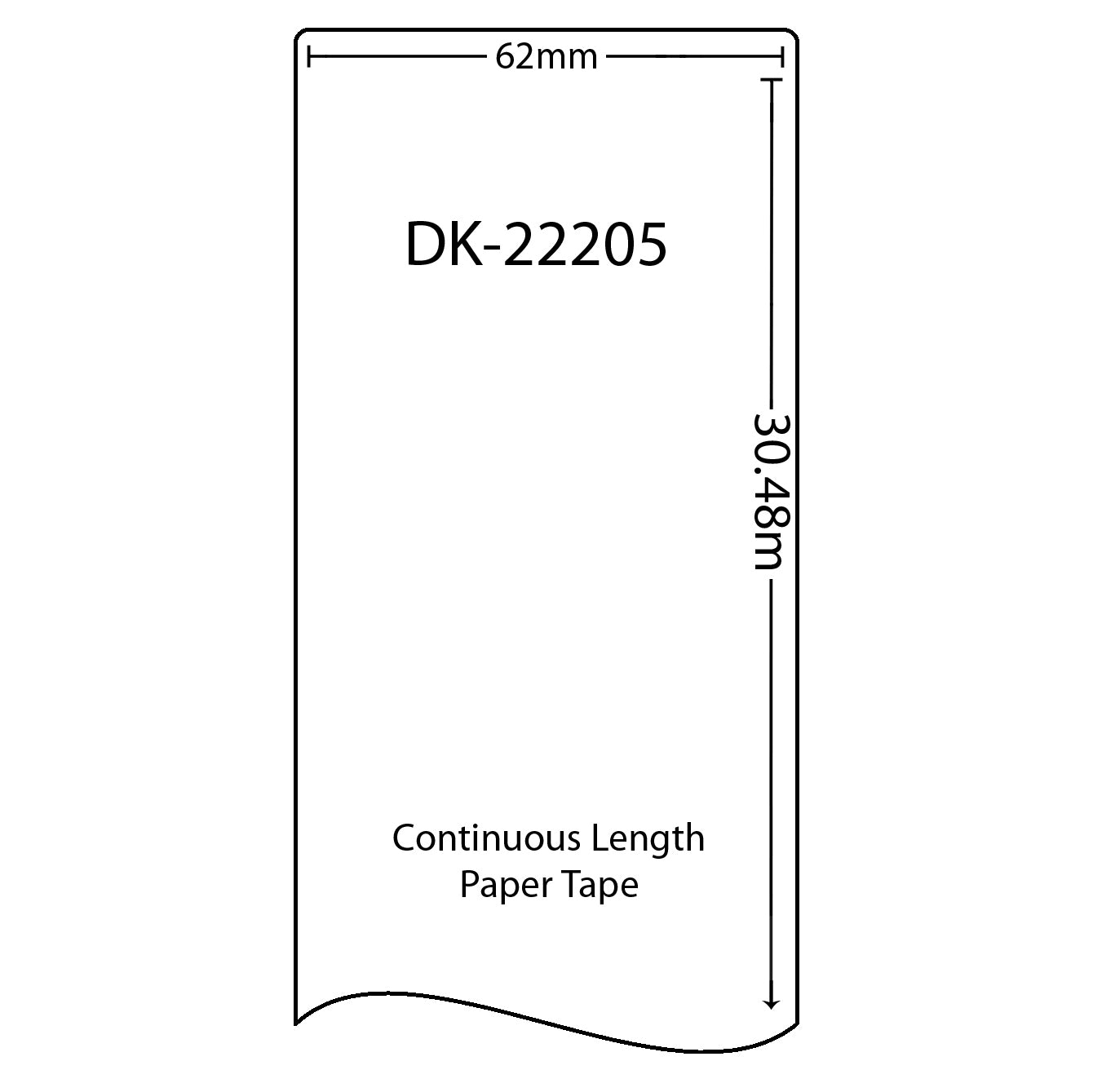 20 Rolls of Compatible Brother Labels DK-22205