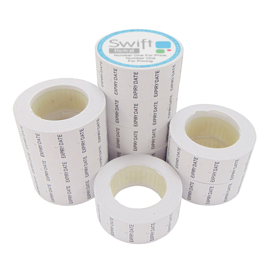 Swift 22 x 12 mm Price Gun Labels CT1 Expiry Date 5,000 Stickers Pricemarking Tags