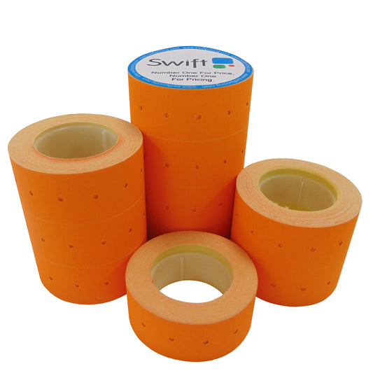 Swift 22 x 12 mm Price Gun Labels CT1 Orange 5,000 Stickers Pricemarking Tags