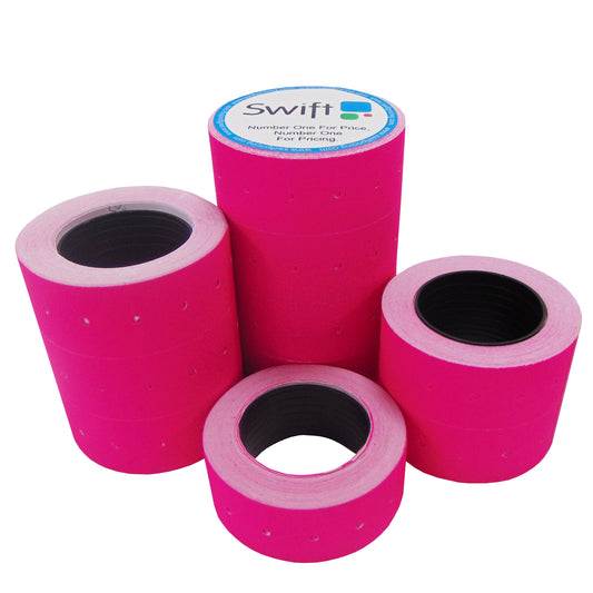 Swift 22 x 12 mm Price Gun Labels CT1 Pink 5,000 Stickers Pricemarking Tags
