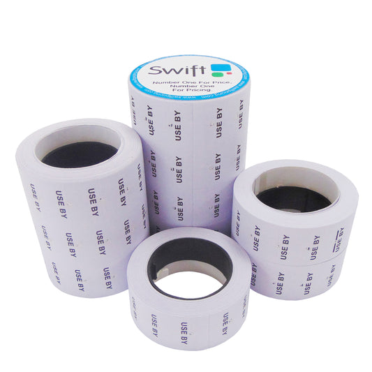 Swift 22 x 12 mm Price Gun Labels CT1 Use By 5,000 Stickers Pricemarking Tags