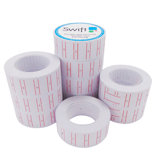 Swift 22 x 12 mm Price Gun Labels CT1 Lined 5,000 Stickers Pricemarking Tags