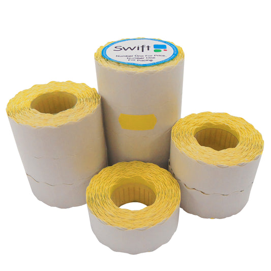 26 x 12mm Yellow CT4 Permanent- 10,000 Labels