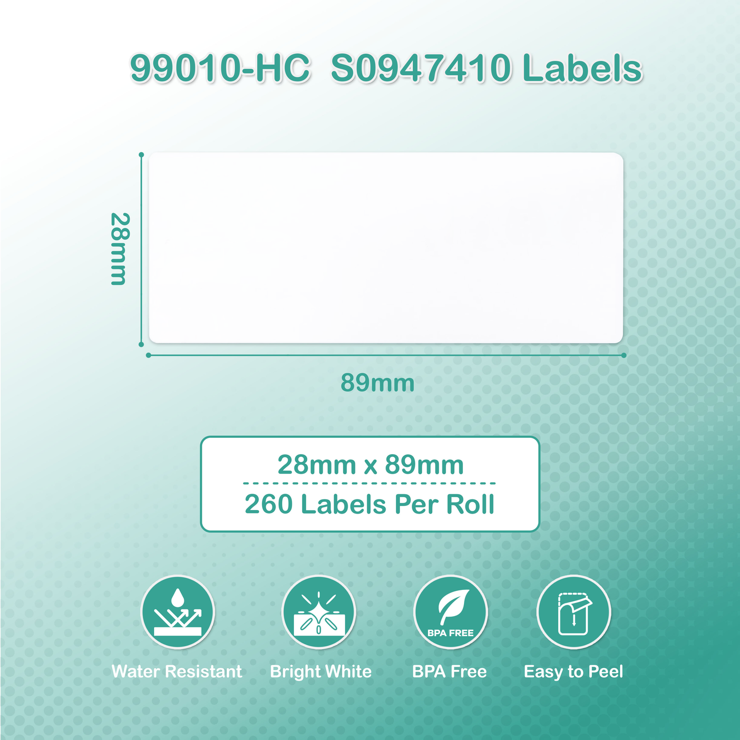 Dymo Compatible Labels 99010 - High Capacity (28x89mm)