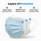 3 Ply Disposable Non-Surgical Face Mask Blue (Pack of 10)