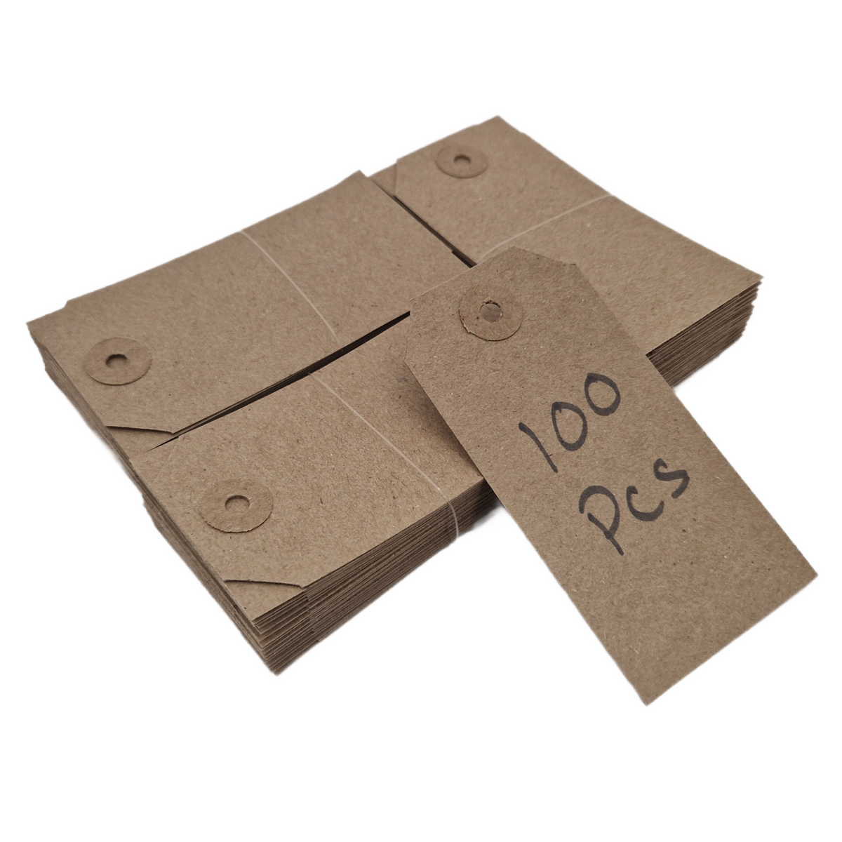 Swift Unstrung Tags Brown Reinforced Card Clothing Parcel Label Gift Swing Tickets Kraft Price Labelling 96mm x 48 mm (Pack Of 500)
