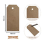 Swift Unstrung Tags Brown Reinforced Card Clothing Parcel Label Gift Swing Tickets Kraft Price Labelling 96mm x 48 mm (Pack Of 500)