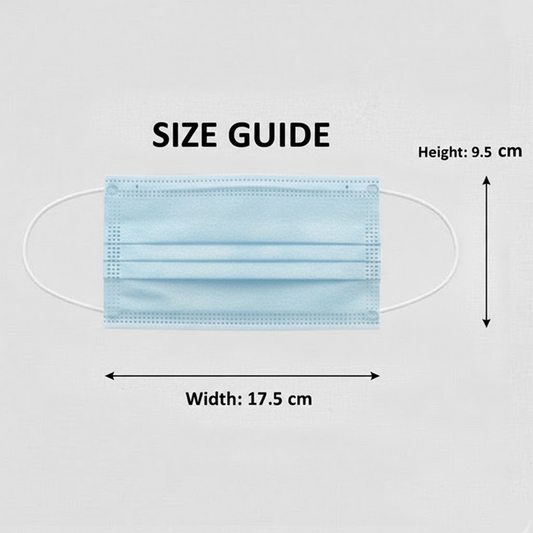 Disposable 3 Ply Non-Surgical Face Mask Blue - Box of 50