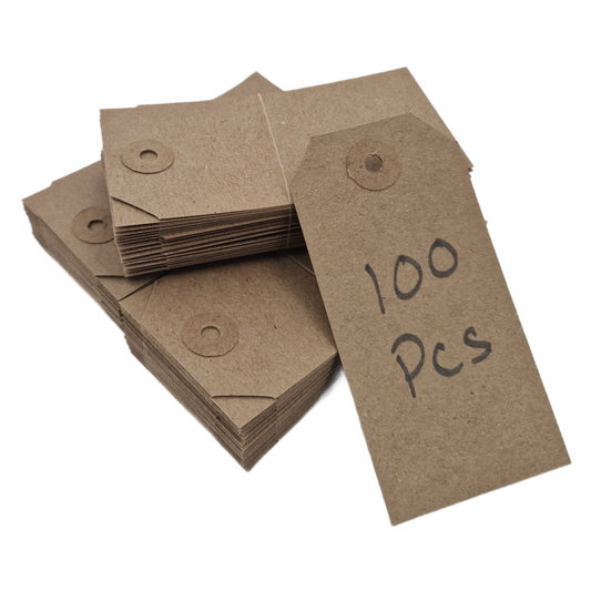 Swift Unstrung Tags Brown Reinforced Card Clothing Parcel Label Gift Swing Tickets Kraft Price Labelling 108mm x 54 mm (Pack Of 1000)