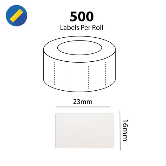 23 x 16mm White (5000 Labels) CT6