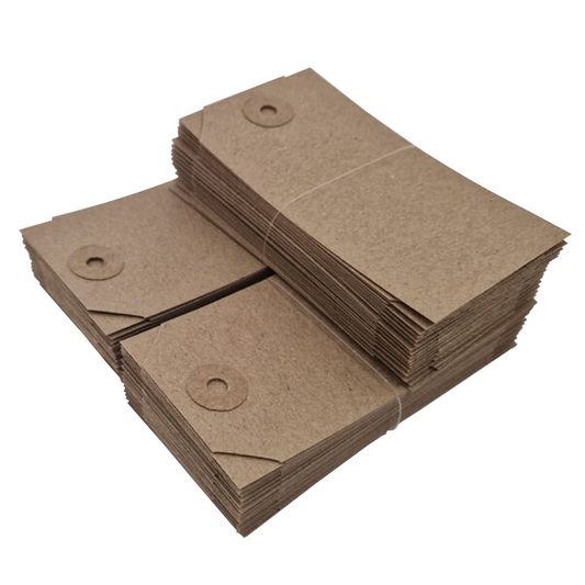 Swift Unstrung Tags Brown Reinforced Card Clothing Parcel Label Gift Swing Tickets Kraft Price Labelling 120mm x 60 mm (Pack Of 1000)