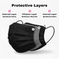 3 Ply Disposable Non-Surgical Face Mask Black (Pack of 10)