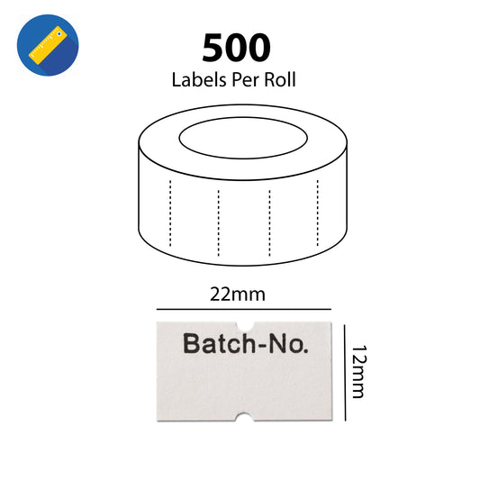 Swift 22 x 12 mm Price Gun Labels CT1 Batch-No 5,000 Stickers Pricemarking Tags