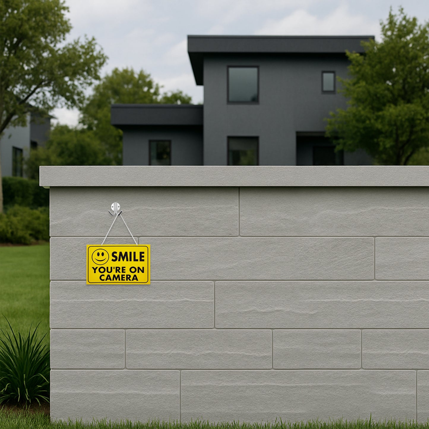 Smile You're on Camera Yellow Warning Sign (BS11)