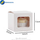 Cupcake Boxes Individual White Single Fairy Cake with Clear Window Cardboard Packaging Box Baking Kids Muffins Cookies Wedding