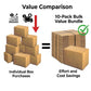 Pack of 10 Large Double Wall Cardboard Boxes 60 x 40 x 40cm