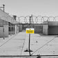 Danger Keep Out Yellow Hanging Warning Sign (BS10)
