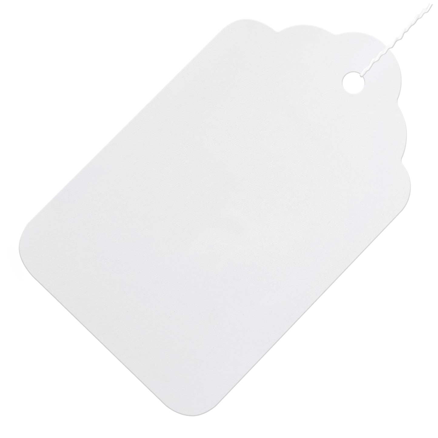 Swift Strung Tags White Card Clothing Parcel Label String Hanging Gift Swing Tickets Kraft Hang Price Labelling 84mm x 52mm (Pack Of 5000)