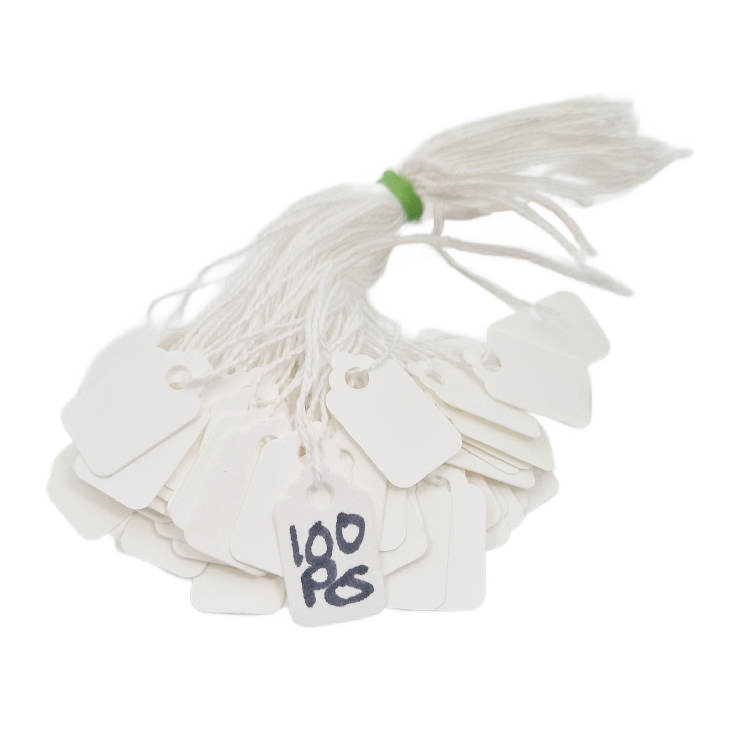 Swift Strung Tags White Card Clothing Parcel Label String Hanging Gift Swing Tickets Kraft Hang Price Labelling 20mm x 8mm (Pack Of 500)