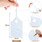 Swift Strung Tags White Card Clothing Parcel Label String Hanging Gift Swing Tickets Kraft Hang Price Labelling 25mm x 15mm (Pack Of 3000)