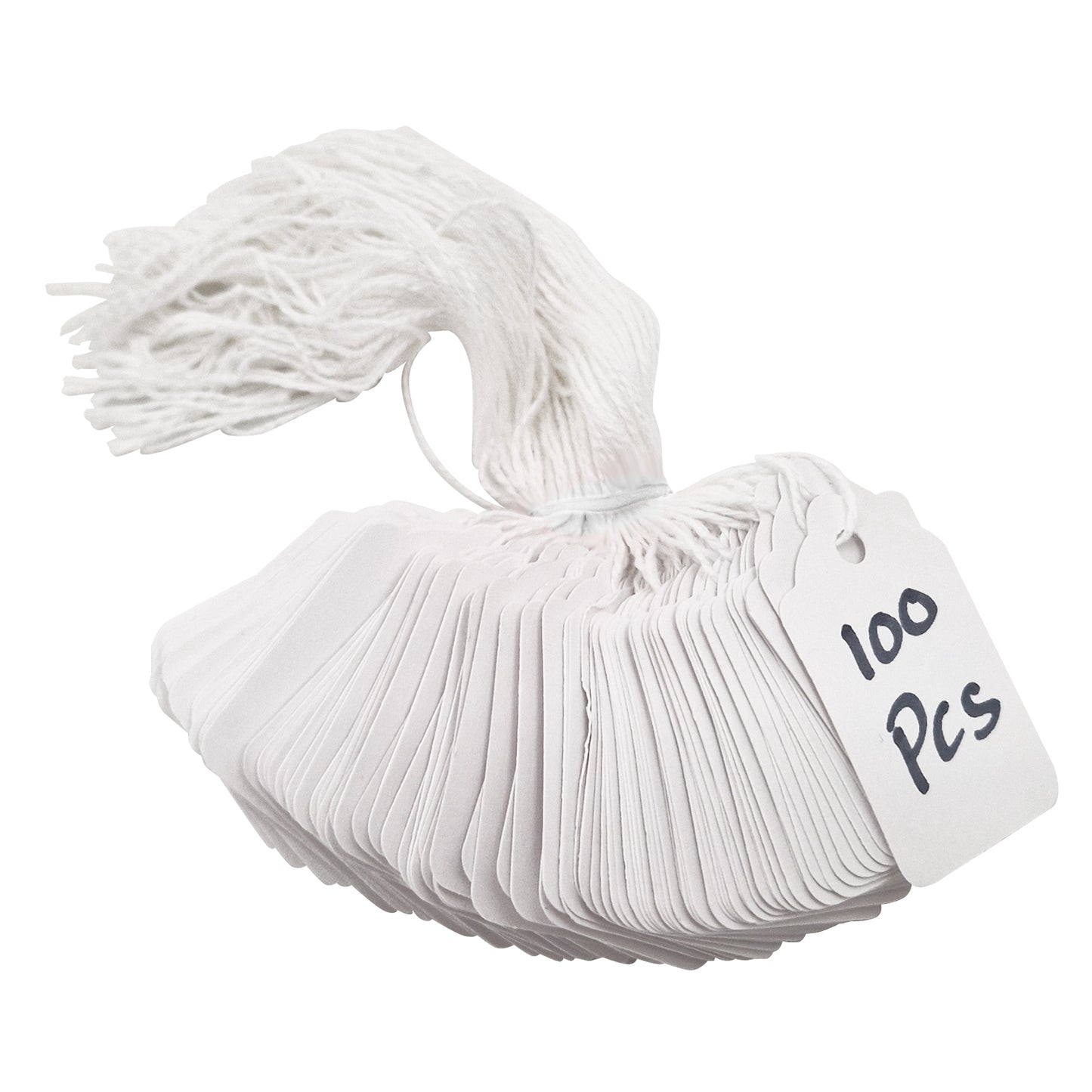 Swift Strung Tags White Card Clothing Parcel Label String Hanging Gift Swing Tickets Kraft Hang Price Labelling 32mm x 22mm (Pack Of 5000)