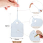Swift Strung Tags White Card Clothing Parcel Label String Hanging Gift Swing Tickets Kraft Hang Price Labelling 32mm x 22mm (Pack Of 5000)