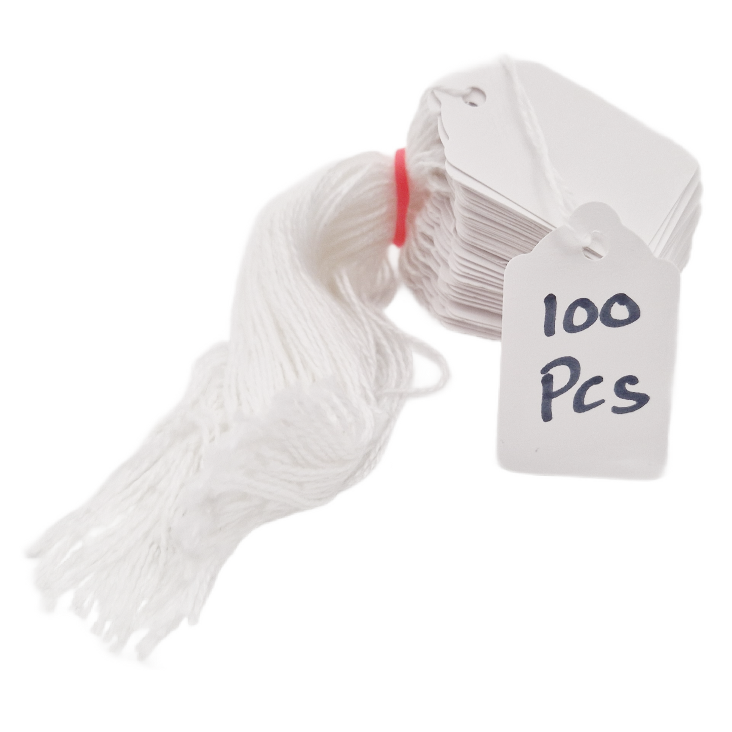 Swift Strung Tags White Card Clothing Parcel Label String Hanging Gift Swing Tickets Kraft Hang Price Labelling 37mm x 24mm (Pack Of 5000)