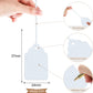 Swift Strung Tags White Card Clothing Parcel Label String Hanging Gift Swing Tickets Kraft Hang Price Labelling 37mm x 24mm (Pack Of 5000)