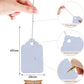 Swift Strung Tags White Card Clothing Parcel Label String Hanging Gift Swing Tickets Kraft Hang Price Labelling 45mm x 28mm (Pack Of 5000)
