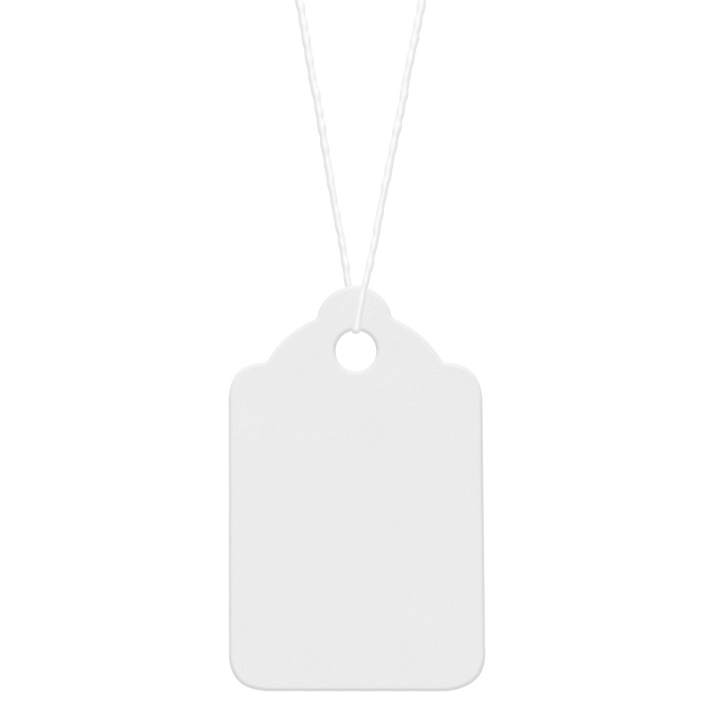 Swift Strung Tags White Card Clothing Parcel Label String Hanging Gift Swing Tickets Kraft Hang Price Labelling 45mm x 28mm (Pack Of 5000)