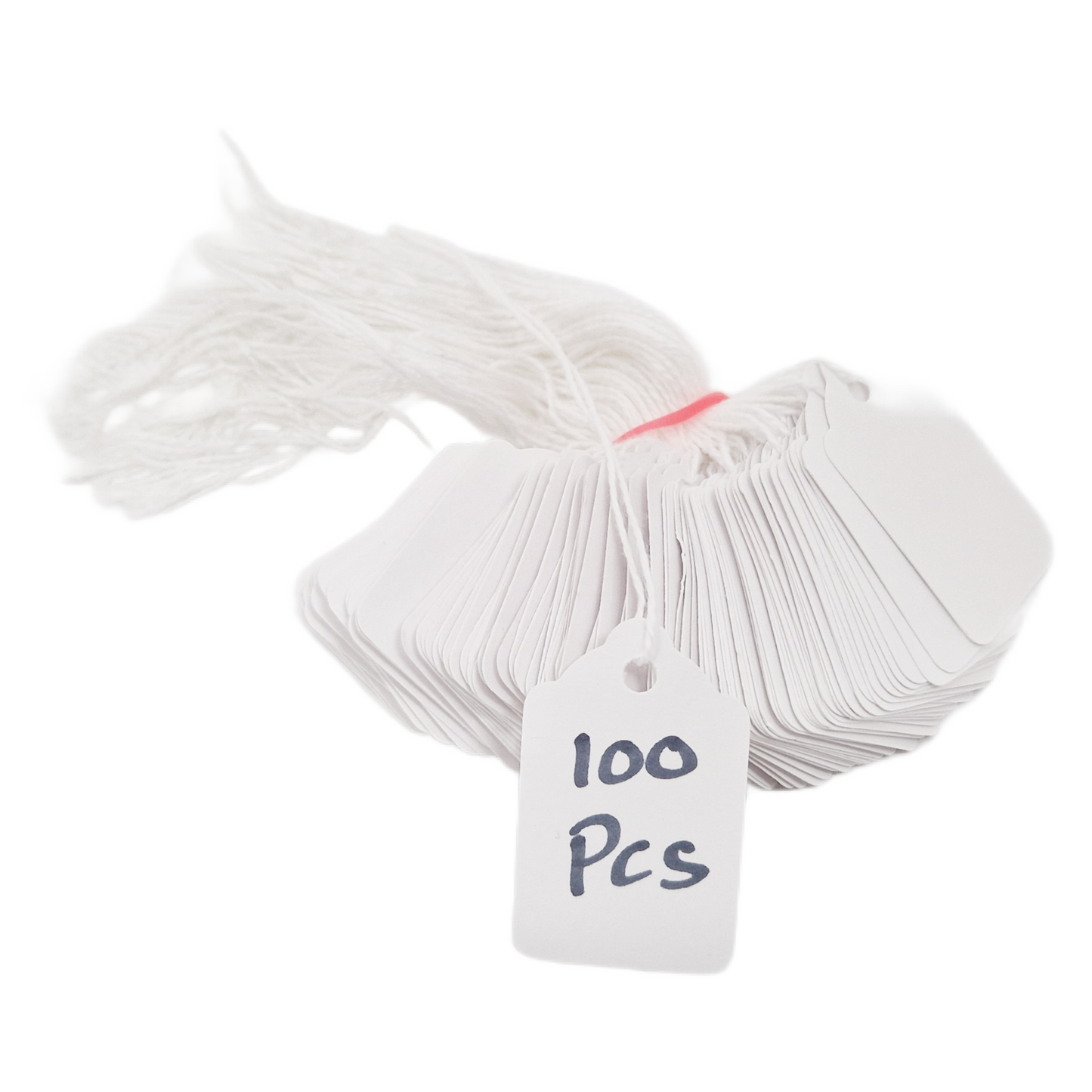 Swift Strung Tags White Card Clothing Parcel Label String Hanging Gift Swing Tickets Kraft Hang Price Labelling 48mm x 32mm (Pack Of 3000)
