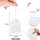 Swift Strung Tags White Card Clothing Parcel Label String Hanging Gift Swing Tickets Kraft Hang Price Labelling 48mm x 32mm (Pack Of 3000)