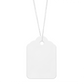 Swift Strung Tags White Card Clothing Parcel Label String Hanging Gift Swing Tickets Kraft Hang Price Labelling 48mm x 32mm (Pack Of 3000)
