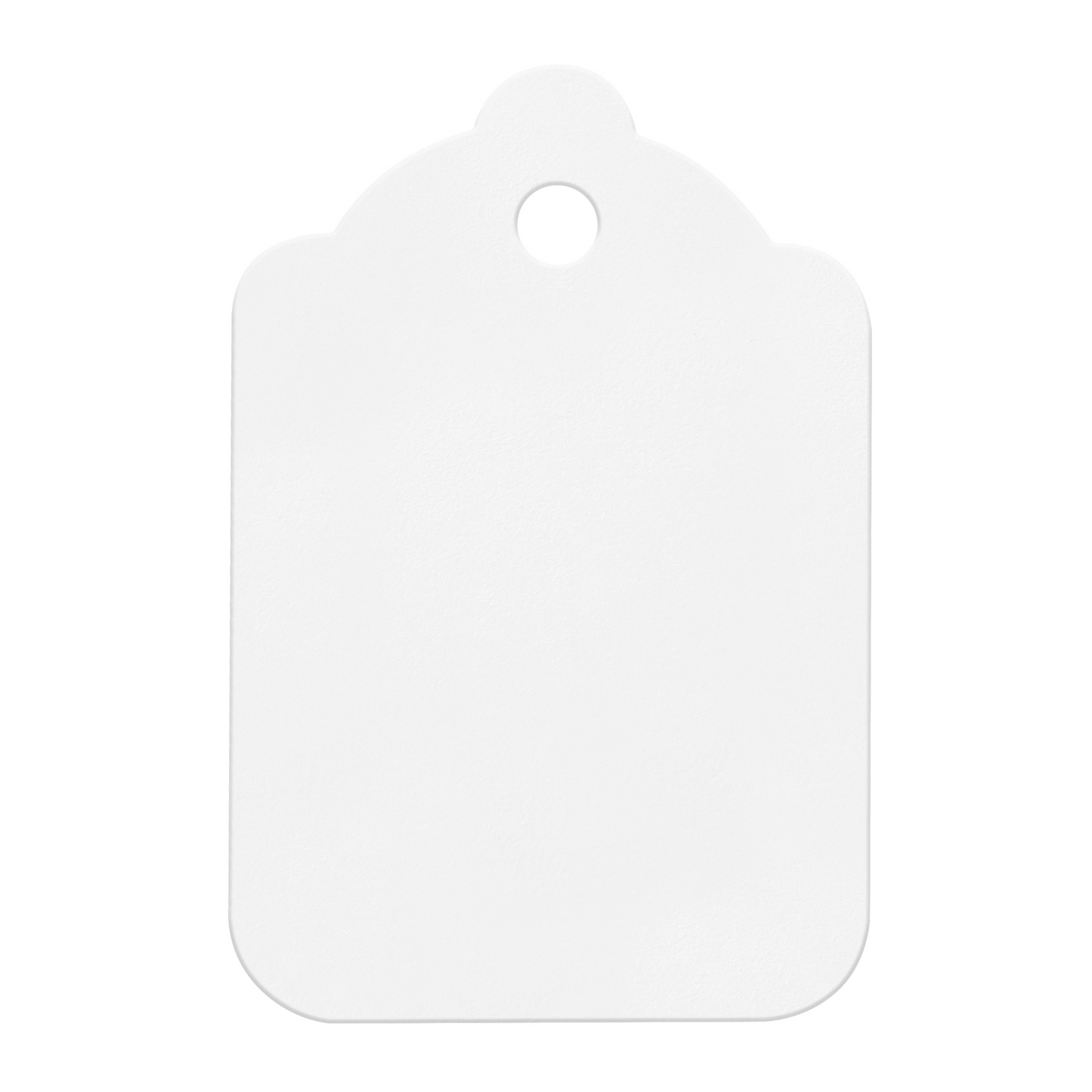 Swift Strung Tags White Card Clothing Parcel Label String Hanging Gift Swing Tickets Kraft Hang Price Labelling 48mm x 32mm (Pack Of 3000)