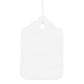 Swift Strung Tags White Card Clothing Parcel Label String Hanging Gift Swing Tickets Kraft Hang Price Labelling 48mm x 32mm (Pack Of 3000)