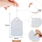 Swift Strung Tags White Card Clothing Parcel Label String Hanging Gift Swing Tickets Kraft Hang Price Labelling 73mm x 45mm (Pack Of 5000)