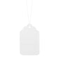 Swift Strung Tags White Card Clothing Parcel Label String Hanging Gift Swing Tickets Kraft Hang Price Labelling 73mm x 45mm (Pack Of 5000)