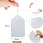 Swift Strung Tags White Card Clothing Parcel Label String Hanging Gift Swing Tickets Kraft Hang Price Labelling 84mm x 52mm (Pack Of 5000)
