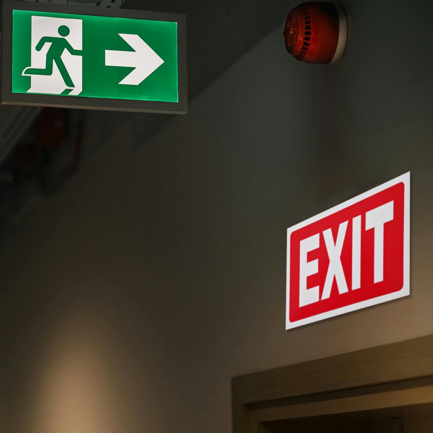 Exit Red Warning Sign (BS16)