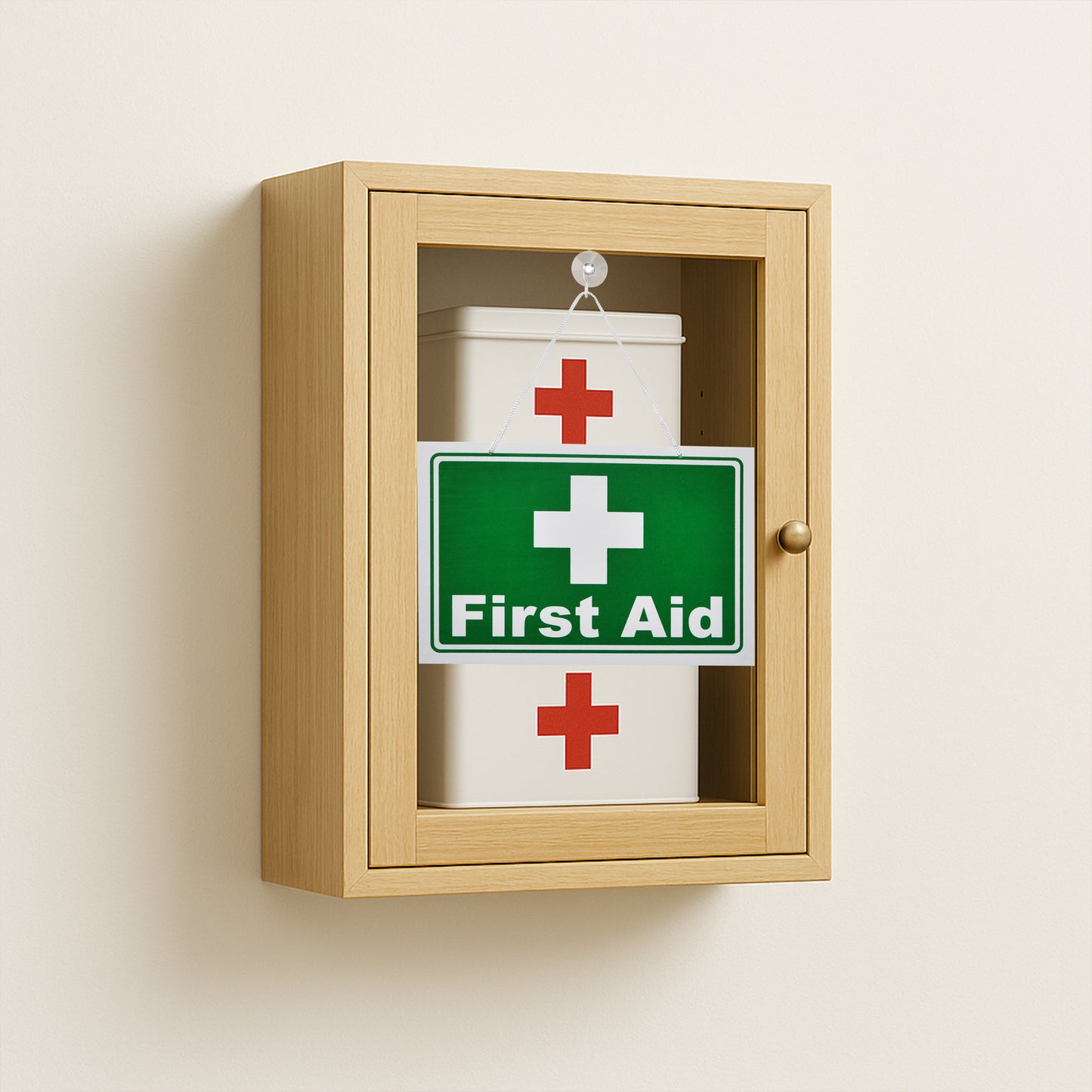 First Aid Green Hanging Sign (BS9)