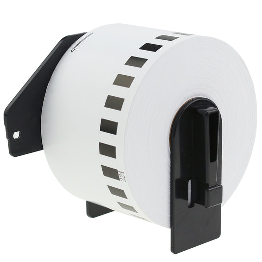 Compatible Brother Labels DK-N55224 Continuous Non-Adhesive Paper Roll – Black on White 54mm