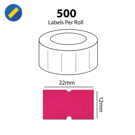 Swift 22 x 12 mm Price Gun Labels CT1 Pink 5,000 Stickers Pricemarking Tags