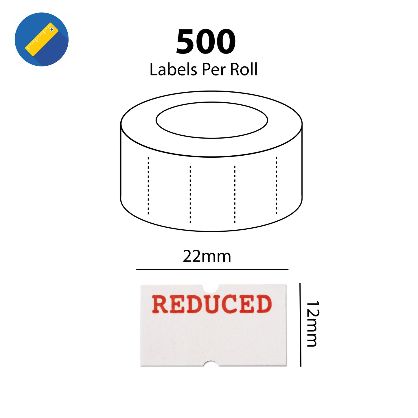 22 x 12mm Reduced (5000 Labels) CT1