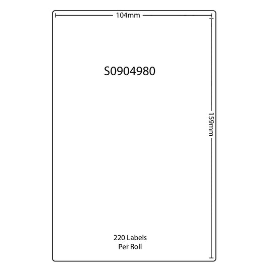 Dymo Compatible Labels S0904980 (104x159mm)
